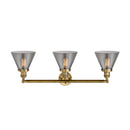 Innovations Lighting Large Cone 3 Light Bath Vanity Light Part Of The Franklin Restoration Collection 205-BB-G43