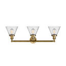 Innovations Lighting Large Cone 3 Light Bath Vanity Light Part Of The Franklin Restoration Collection 205-BB-G44-LED