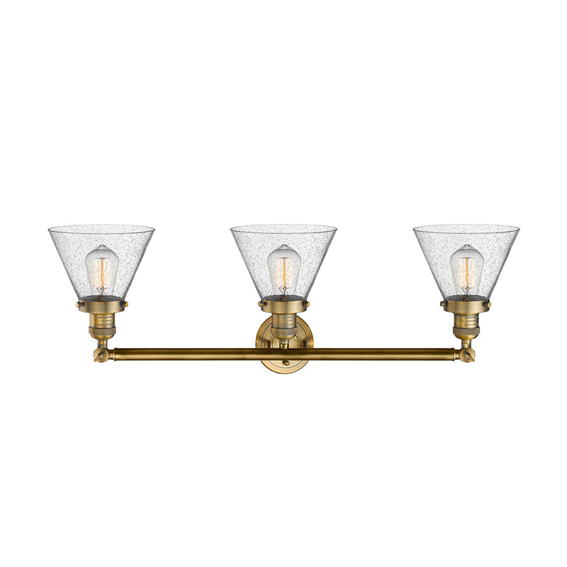 Innovations Lighting Large Cone 3 Light Bath Vanity Light Part Of The Franklin Restoration Collection 205-BB-G44-LED
