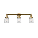 Bell Bath Vanity Light shown in the Brushed Brass finish with a Clear shade