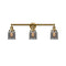 Bell Bath Vanity Light shown in the Brushed Brass finish with a Plated Smoke shade