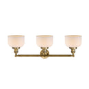 Innovations Lighting Large Bell 3 Light Bath Vanity Light Part Of The Franklin Restoration Collection 205-BB-G71-LED
