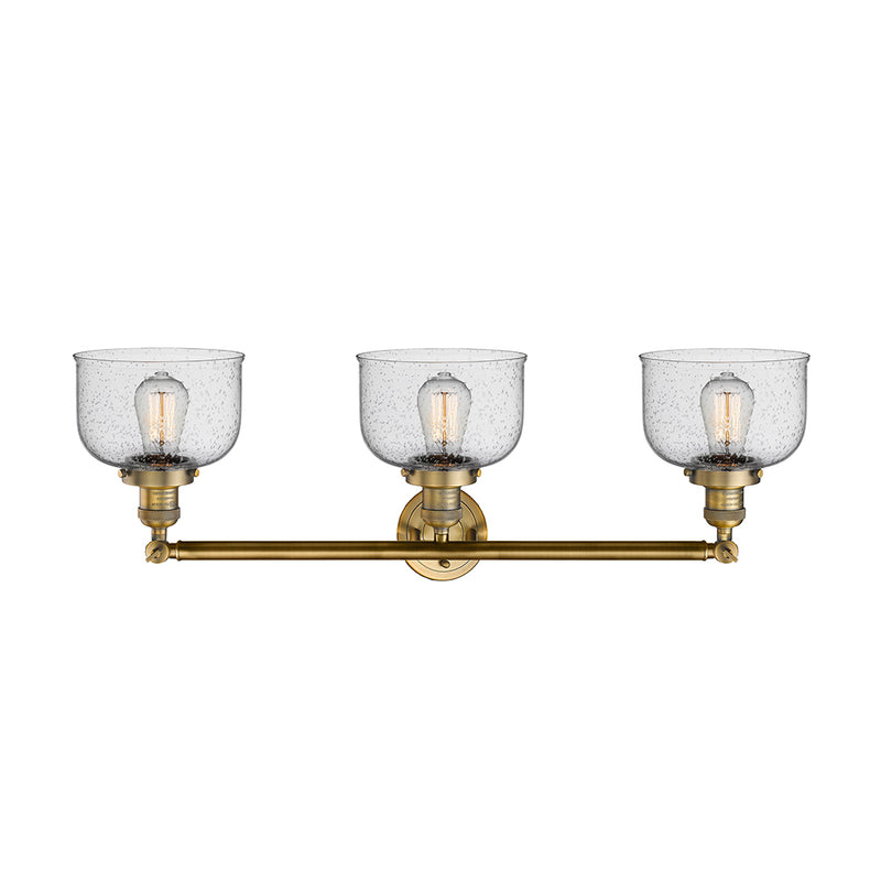 Innovations Lighting Large Bell 3 Light Bath Vanity Light Part Of The Franklin Restoration Collection 205-BB-G74-LED
