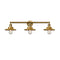 Railroad Bath Vanity Light shown in the Brushed Brass finish with a Brushed Brass shade