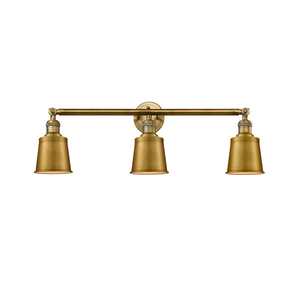 Addison Bath Vanity Light shown in the Brushed Brass finish with a Brushed Brass shade