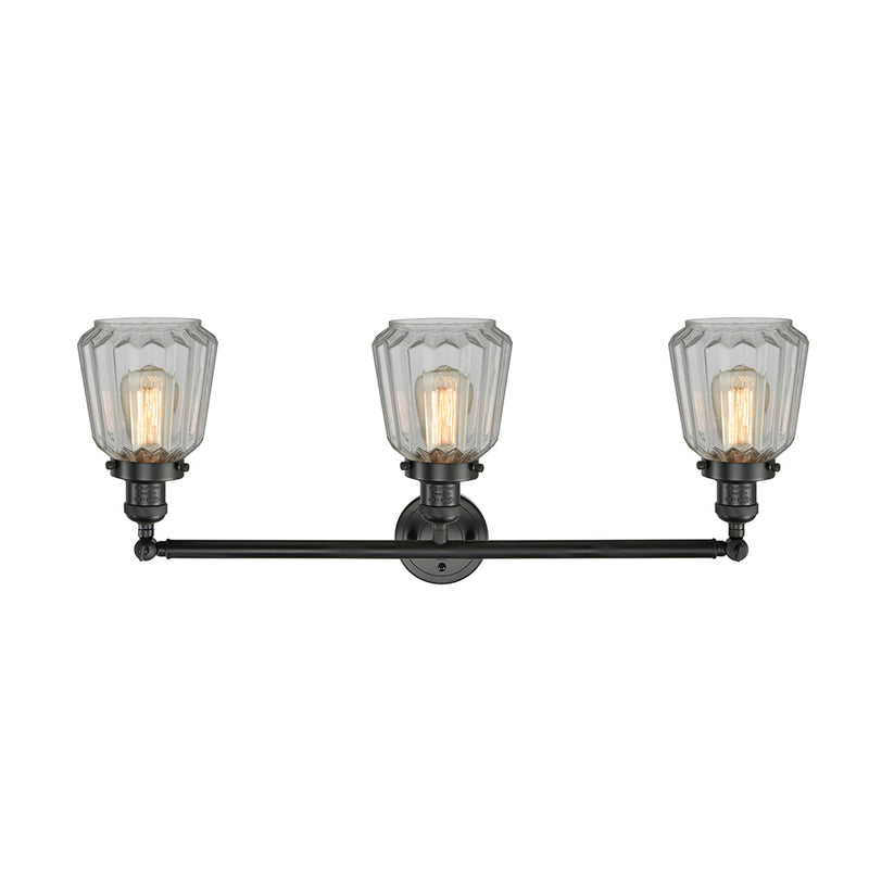 Innovations Lighting Chatham 3 Light Bath Vanity Light Part Of The Franklin Restoration Collection 205-BK-G142-LED