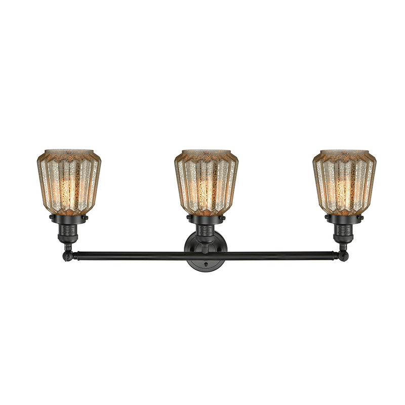 Innovations Lighting Chatham 3 Light Bath Vanity Light Part Of The Franklin Restoration Collection 205-BK-G146-LED