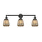 Chatham Bath Vanity Light shown in the Matte Black finish with a Mercury shade