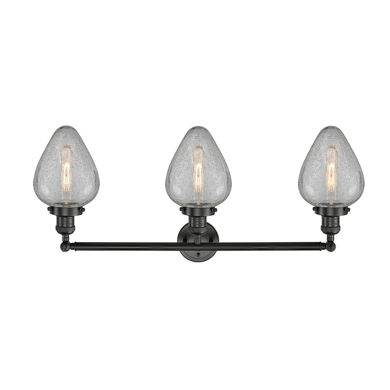 Innovations Lighting Geneseo 3 Light Bath Vanity Light Part Of The Franklin Restoration Collection 205-BK-G165-LED