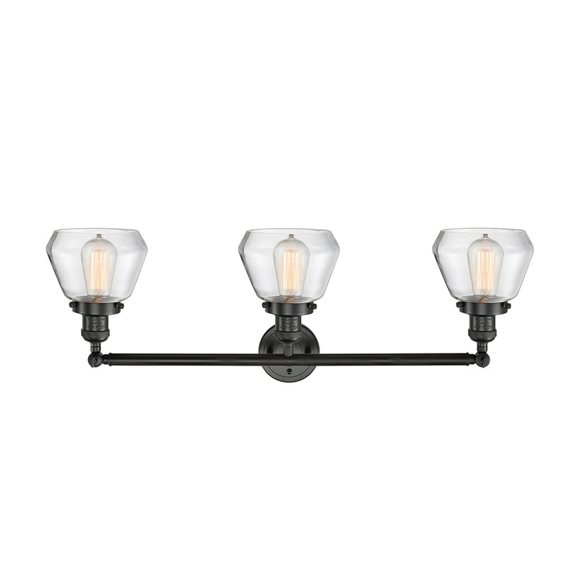 Innovations Lighting Fulton 3 Light Bath Vanity Light Part Of The Franklin Restoration Collection 205-BK-G172-LED