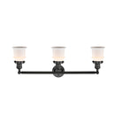 Innovations Lighting Small Canton 3 Light Bath Vanity Light Part Of The Franklin Restoration Collection 205-BK-G181S-LED
