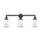 Canton Bath Vanity Light shown in the Matte Black finish with a Matte White shade