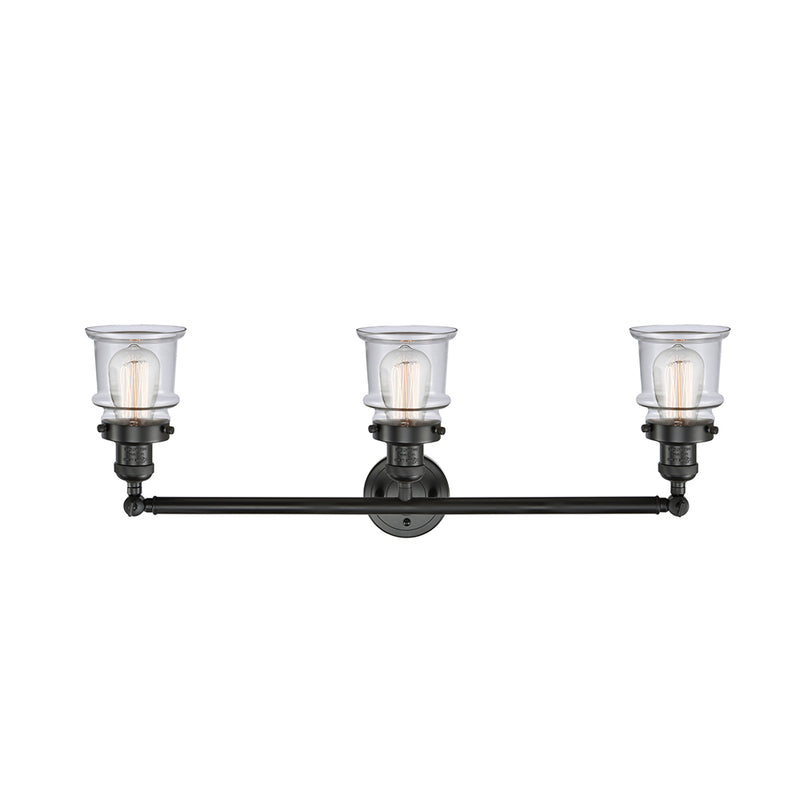 Innovations Lighting Small Canton 3 Light Bath Vanity Light Part Of The Franklin Restoration Collection 205-BK-G182S-LED