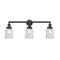 Canton Bath Vanity Light shown in the Matte Black finish with a Clear shade