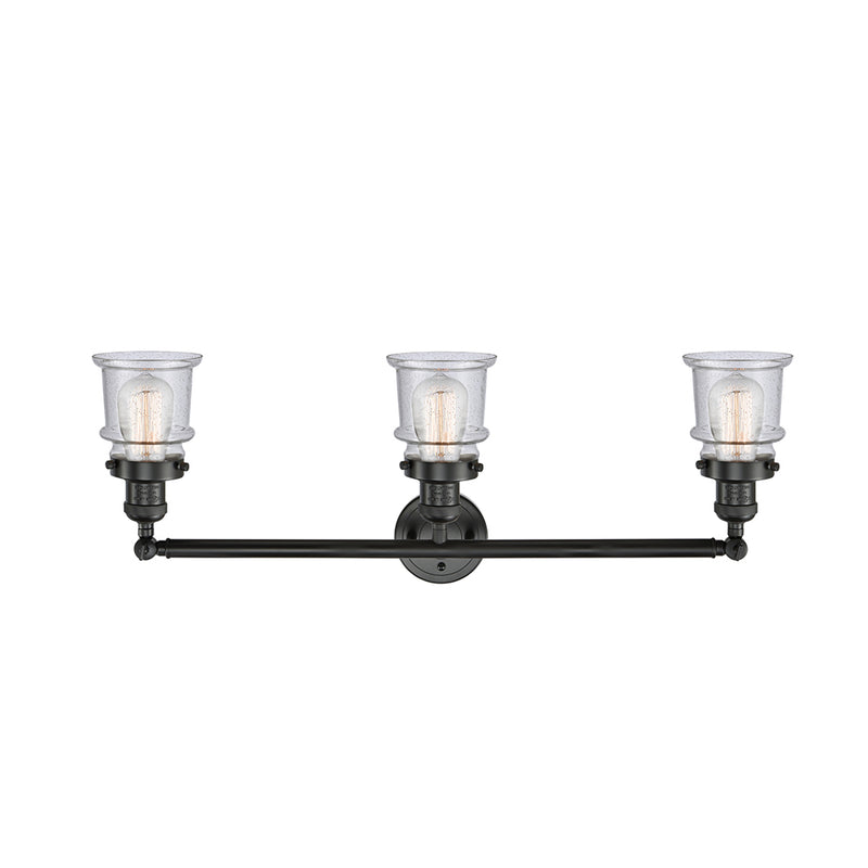 Innovations Lighting Small Canton 3 Light Bath Vanity Light Part Of The Franklin Restoration Collection 205-BK-G184S-LED