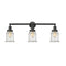 Canton Bath Vanity Light shown in the Matte Black finish with a Seedy shade