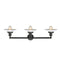 Innovations Lighting Halophane 3 Light Bath Vanity Light Part Of The Franklin Restoration Collection 205-BK-G1-LED