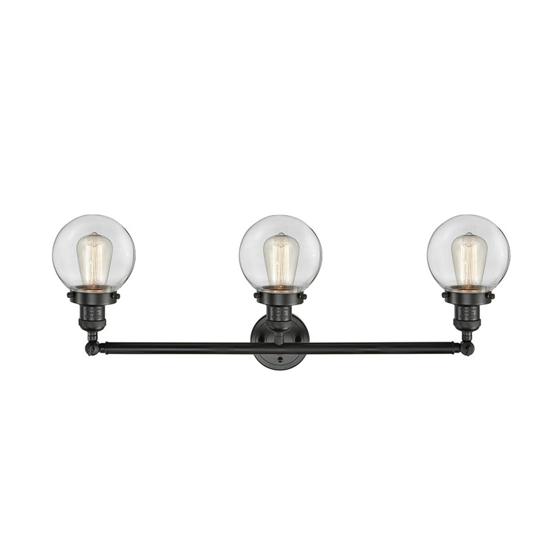 Innovations Lighting Beacon 3 Light 30" Bath Vanity Light 205-BK-G202-6-LED