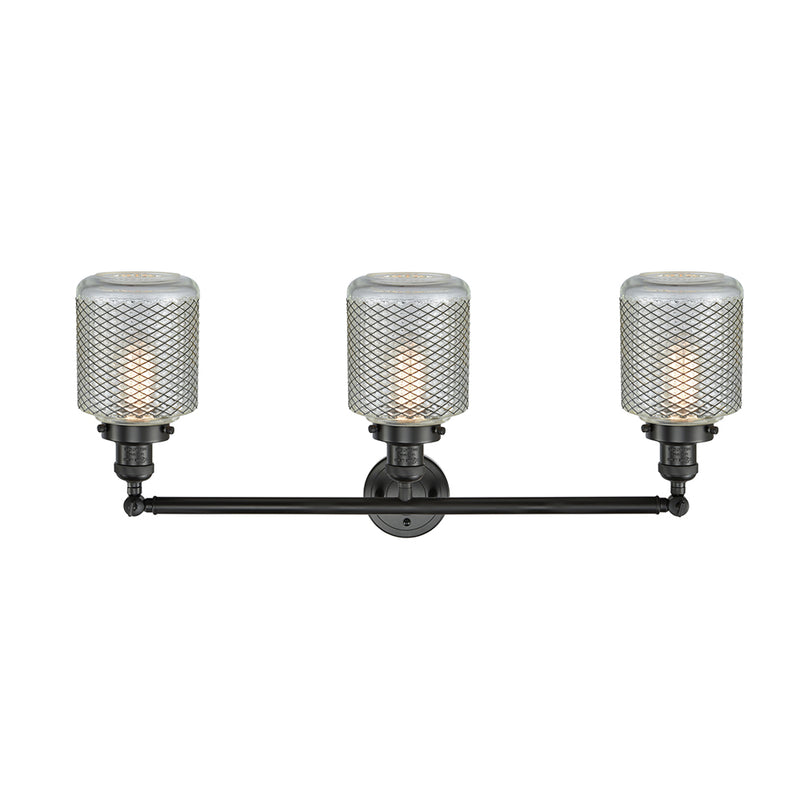 Innovations Lighting Stanton 3 Light Bath Vanity Light Part Of The Franklin Restoration Collection 205-BK-G262