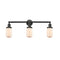 Dover Bath Vanity Light shown in the Matte Black finish with a Matte White shade