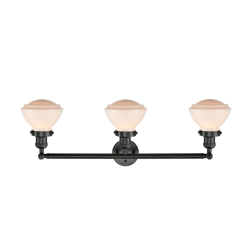 Innovations Lighting Olean 3 Light Bath Vanity Light Part Of The Franklin Restoration Collection 205-BK-G321-LED