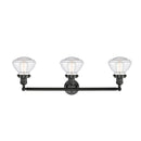 Innovations Lighting Olean 3 Light Bath Vanity Light Part Of The Franklin Restoration Collection 205-BK-G322-LED