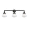 Olean Bath Vanity Light shown in the Matte Black finish with a Seedy shade