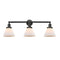 Cone Bath Vanity Light shown in the Matte Black finish with a Matte White shade