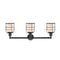 Innovations Lighting Small Bell Cage 3 Light Bath Vanity Light Part Of The Franklin Restoration Collection 205-BK-G51-CE-LED