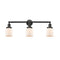 Bell Bath Vanity Light shown in the Matte Black finish with a Matte White shade