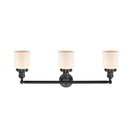 Innovations Lighting Small Bell 3 Light Bath Vanity Light Part Of The Franklin Restoration Collection 205-BK-G51