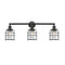 Bell Cage Bath Vanity Light shown in the Matte Black finish with a Clear shade