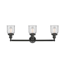 Innovations Lighting Small Bell 3 Light Bath Vanity Light Part Of The Franklin Restoration Collection 205-BK-G52