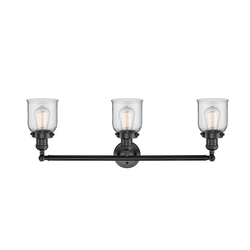 Innovations Lighting Small Bell 3 Light Bath Vanity Light Part Of The Franklin Restoration Collection 205-BK-G52-LED