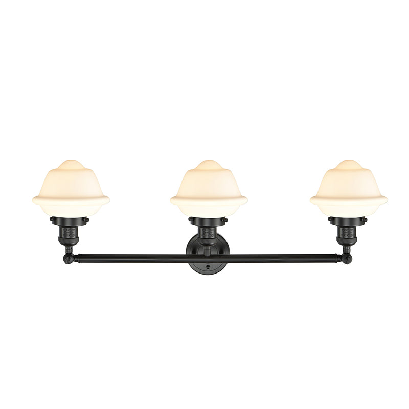Innovations Lighting Small Oxford 3 Light Bath Vanity Light Part Of The Franklin Restoration Collection 205-BK-G531-LED