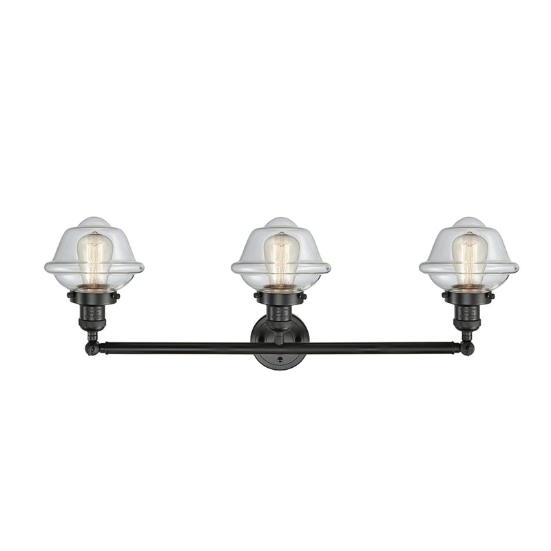Innovations Lighting Small Oxford 3 Light Bath Vanity Light Part Of The Franklin Restoration Collection 205-BK-G532-LED