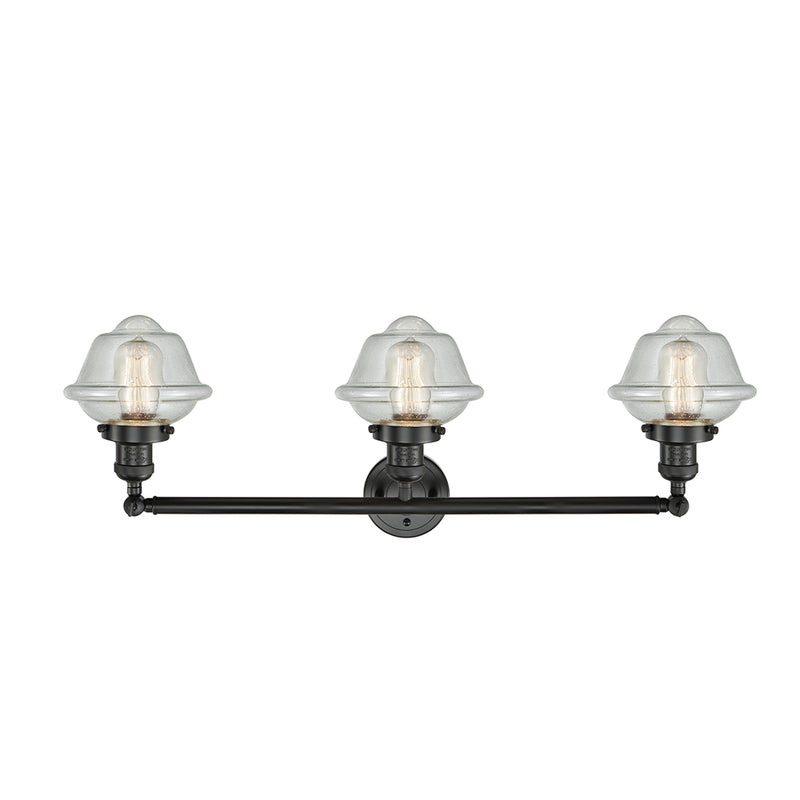 Innovations Lighting Small Oxford 3 Light Bath Vanity Light Part Of The Franklin Restoration Collection 205-BK-G534-LED