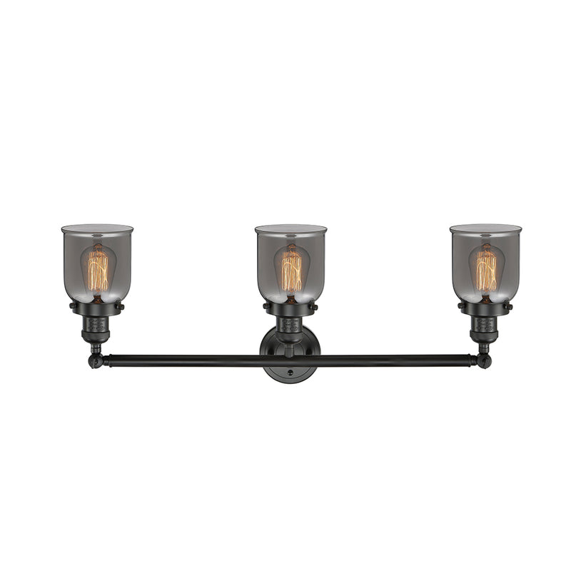Innovations Lighting Small Bell 3 Light Bath Vanity Light Part Of The Franklin Restoration Collection 205-BK-G53-LED