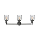 Innovations Lighting Small Bell 3 Light Bath Vanity Light Part Of The Franklin Restoration Collection 205-BK-G54-LED