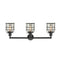 Innovations Lighting Small Bell Cage 3 Light Bath Vanity Light Part Of The Franklin Restoration Collection 205-BK-G58-CE