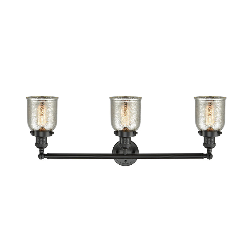 Innovations Lighting Small Bell 3 Light Bath Vanity Light Part Of The Franklin Restoration Collection 205-BK-G58-LED