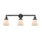 Cone Bath Vanity Light shown in the Matte Black finish with a Matte White shade
