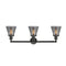 Innovations Lighting Small Cone 3 Light Bath Vanity Light Part Of The Franklin Restoration Collection 205-BK-G63-LED