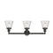 Innovations Lighting Small Cone 3 Light Bath Vanity Light Part Of The Franklin Restoration Collection 205-BK-G64-LED
