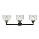 Innovations Lighting Large Bell 3 Light Bath Vanity Light Part Of The Franklin Restoration Collection 205-BK-G72-LED