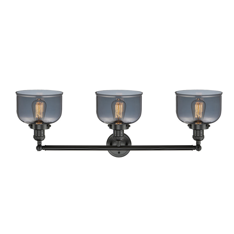 Innovations Lighting Large Bell 3 Light Bath Vanity Light Part Of The Franklin Restoration Collection 205-BK-G73