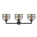 Innovations Lighting Large Bell Cage 3 Light Bath Vanity Light Part Of The Franklin Restoration Collection 205-BK-G78-CE-LED