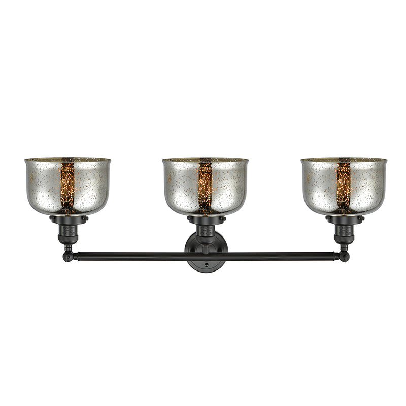 Innovations Lighting Large Bell 3 Light Bath Vanity Light Part Of The Franklin Restoration Collection 205-BK-G78-LED