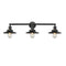 Railroad Bath Vanity Light shown in the Matte Black finish with a Matte Black shade
