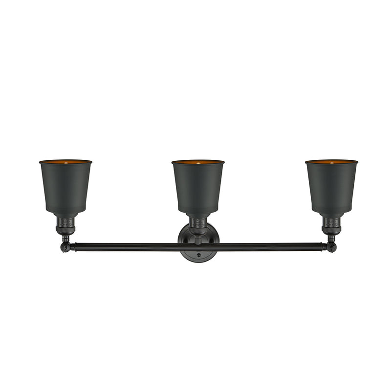 Innovations Lighting Addison 3 Light Bath Vanity Light Part Of The Franklin Restoration Collection 205-BK-M9-BK-LED